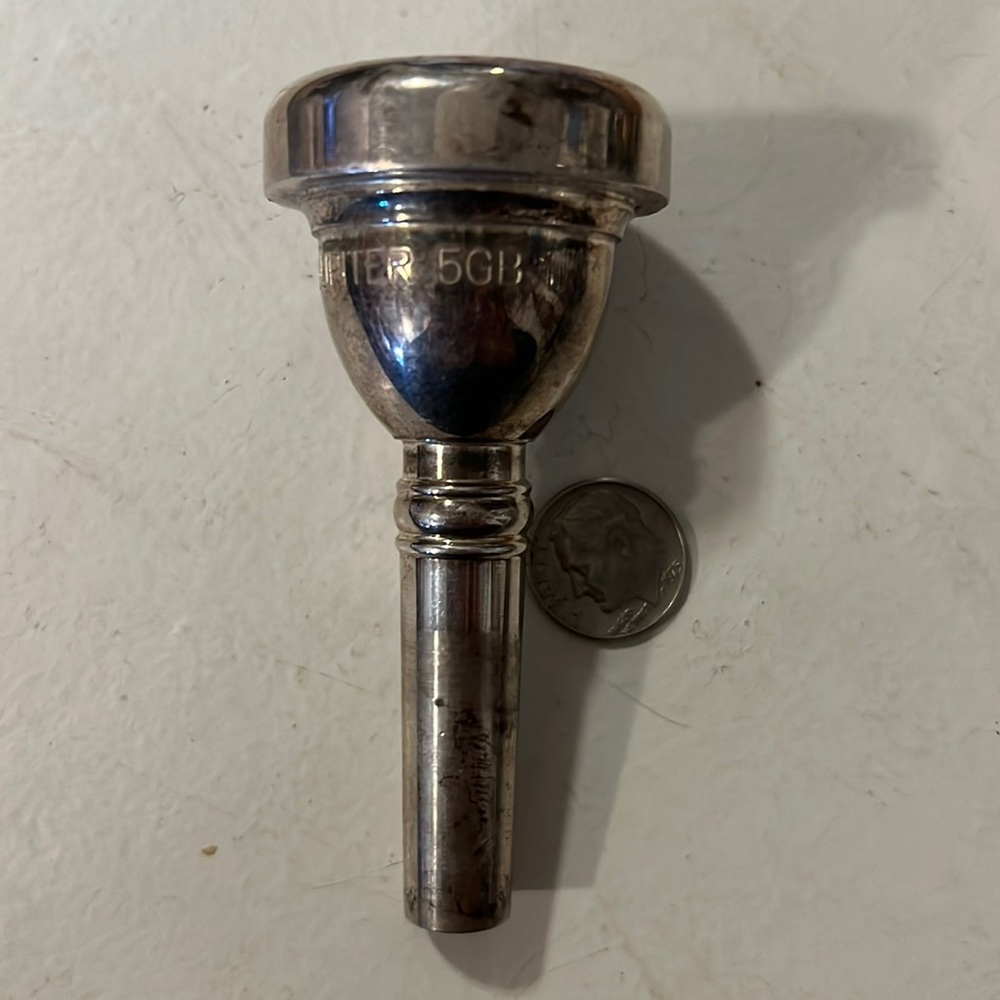 Jupiter 5gb silver plated mouthpiece trombone small shank